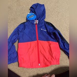 Columbia windbreaker / rain jacket NWT 3T Royal blue and pink